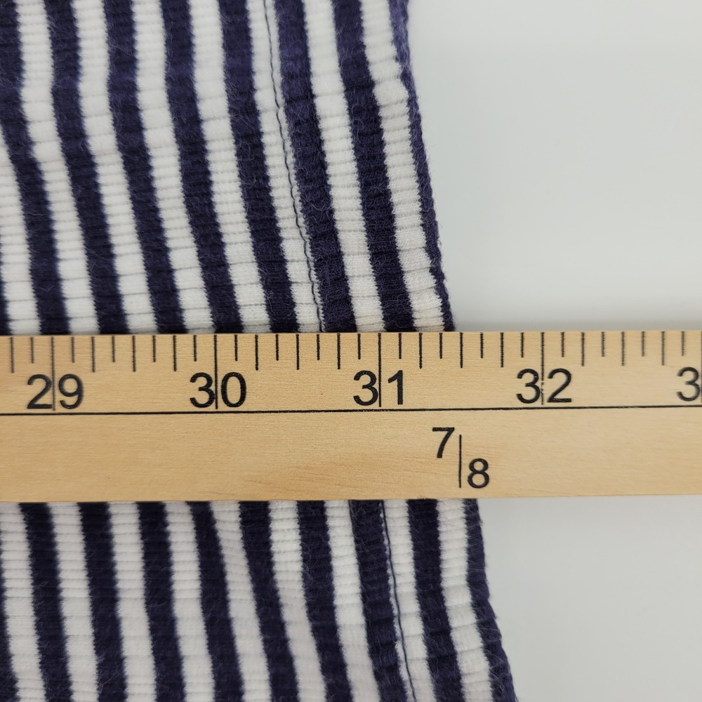 Guess Jeans Womens Small Navy Blue White Striped Ribbed Knit Y2K Tank Mini Dress - Picture 8 of 10